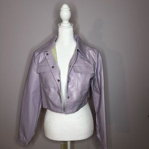 Lioness Hudson Cropped purple jacket